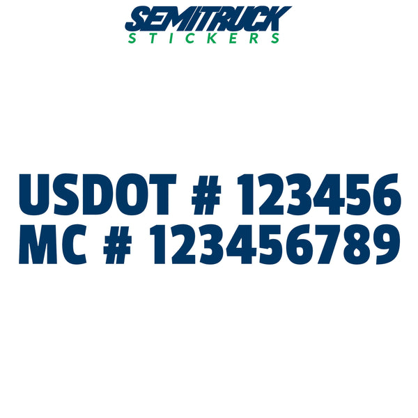 usdot mc number decal sticker vinyl lettering