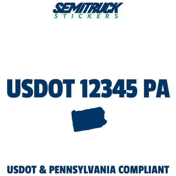 usdot sticker Pennsylvania