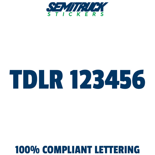 TDLR number sticker