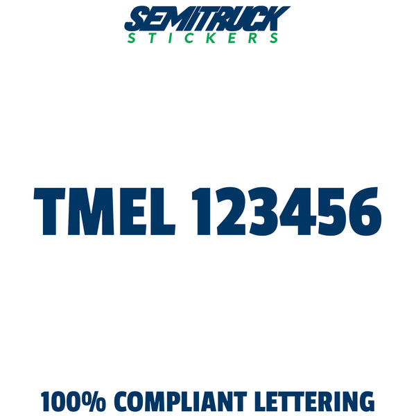 TMEL number sticker