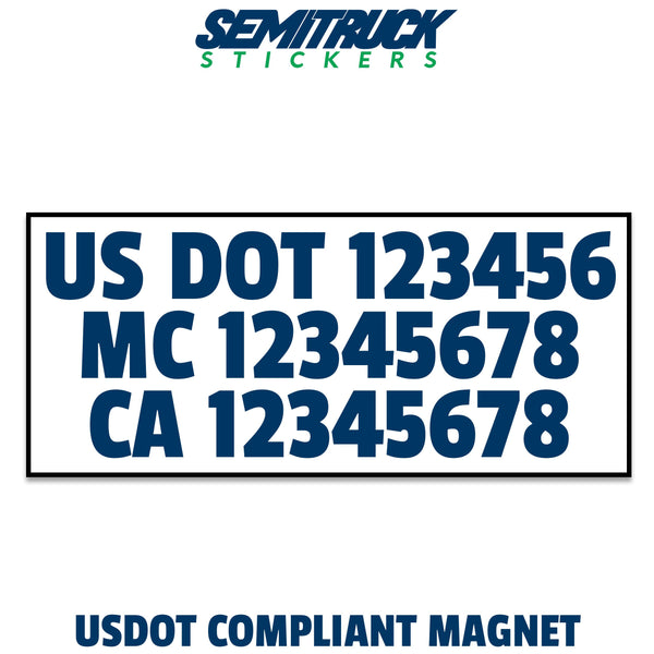 usdot mc ca magnetic sign