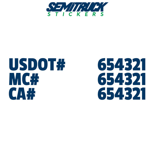 usdot, mc & gvw decal sticker