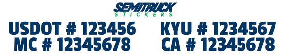 usdot kyu mc ca decal