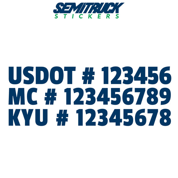 usdot mc kyu number decal sticker