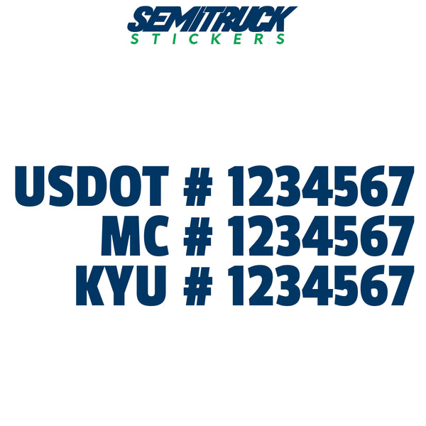 usdot mc kyu sticker decal