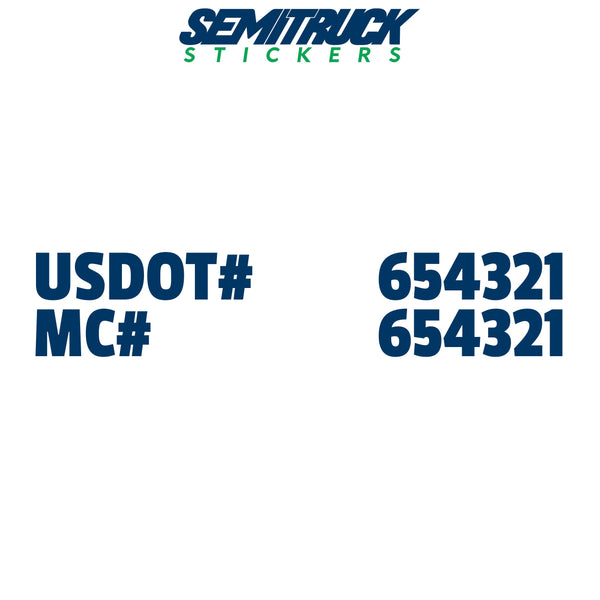 usdot & mc truck decal sticker
