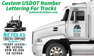 Custom USDOT Semi Truck Decal Lettering | Thousands of Custom Designs for Your Trucking Business