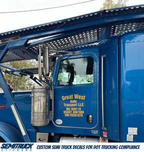 Custom USDOT Semi-Truck Decal Stickers for DOT Compliance