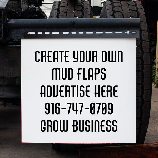 Custom Mud Flaps | Make Your Own Truck Mud Flaps | 5 Text Lines | (Pair)