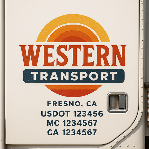 Custom Truck Door Lettering Sign Decal Sticker For Trucking, Businesses with City, State and USDOT, MC, GVW Truck Sign (2-Pack)