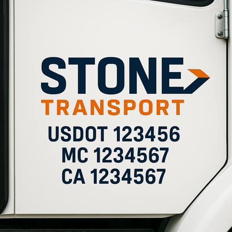 Custom Truck Door Lettering Sign Decal Sticker For Trucking, Businesses with City, State and USDOT, MC, GVW Truck Sign (2-Pack)