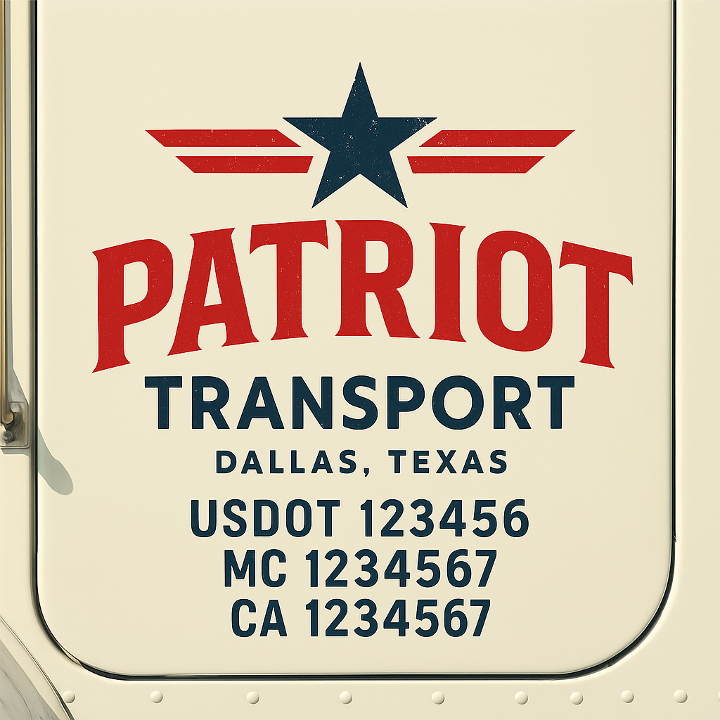 Custom Truck Door Lettering Sign Decal Sticker For Trucking, Businesses with City, State and USDOT, MC, GVW Truck Sign (2-Pack)