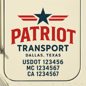 Custom Truck Door Lettering Sign Decal Sticker For Trucking, Businesses with City, State and USDOT, MC, GVW Truck Sign (2-Pack)