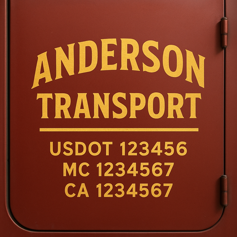 Custom Truck Door Lettering Sign Decal Sticker For Trucking, Businesses with City, State and USDOT, MC, GVW Truck Sign (2-Pack)