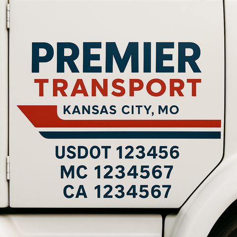 Custom Truck Door Lettering Sign Decal Sticker For Trucking, Businesses with City, State and USDOT, MC, GVW Truck Sign (2-Pack)