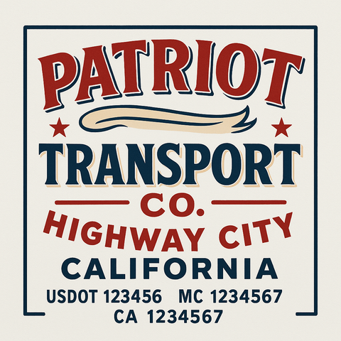 Custom Truck Door Lettering Sign Decal Sticker For Trucking, Businesses with City, State and USDOT, MC, GVW Truck Sign (2-Pack)