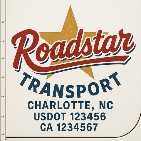 Custom Truck Door Lettering Sign Decal Sticker For Trucking, Businesses with City, State and USDOT, MC, GVW Truck Sign (2-Pack)