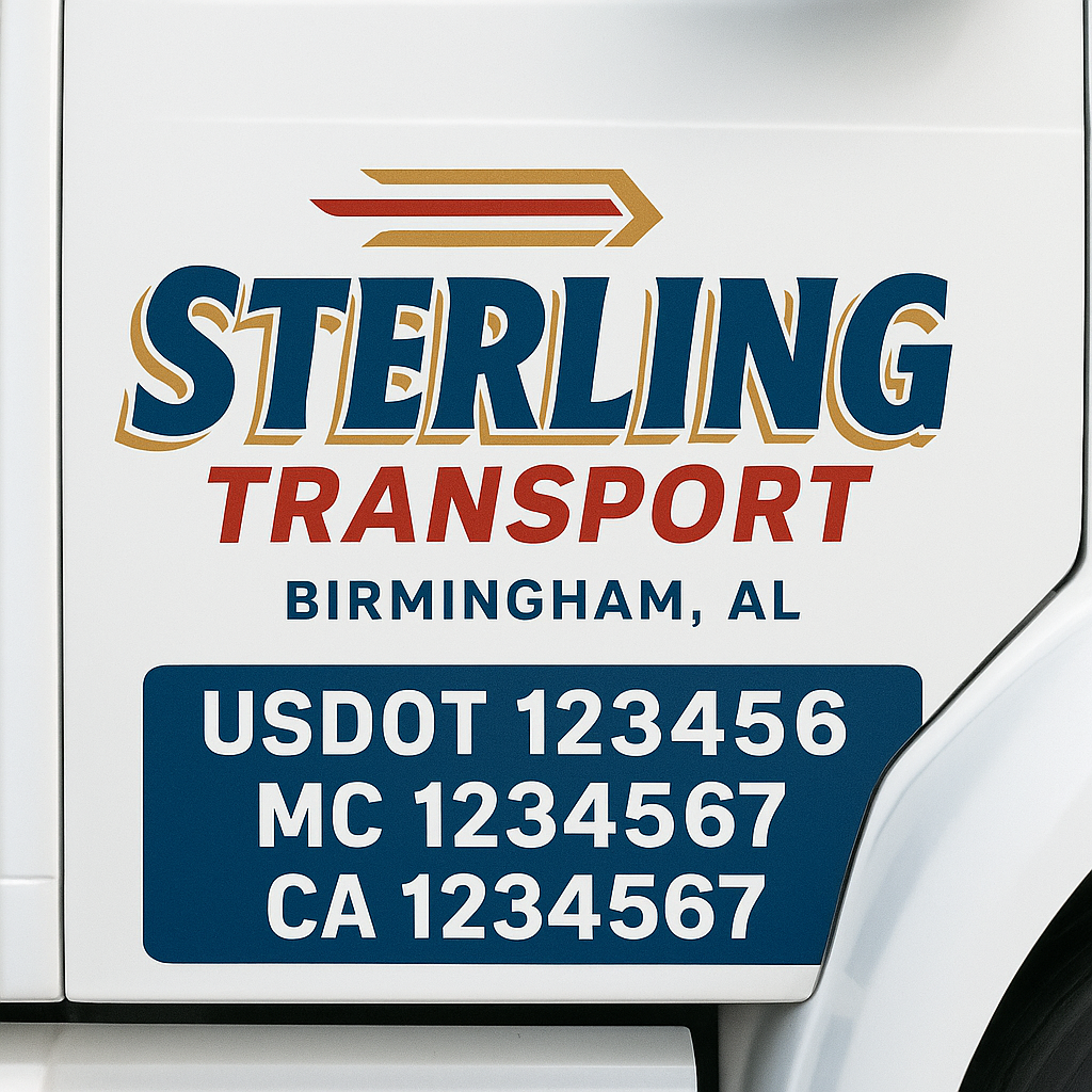 Custom Truck Door Lettering Sign Decal Sticker For Trucking, Businesses with City, State and USDOT, MC, GVW Truck Sign (2-Pack)