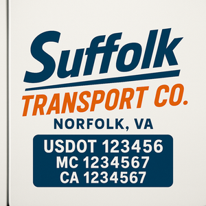 Custom Truck Door Lettering Sign Decal Sticker For Trucking, Businesses with City, State and USDOT, MC, GVW Truck Sign (2-Pack)