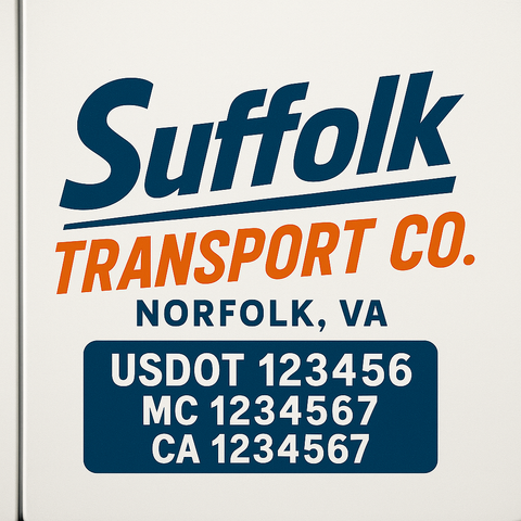 Custom Truck Door Lettering Sign Decal Sticker For Trucking, Businesses with City, State and USDOT, MC, GVW Truck Sign (2-Pack)