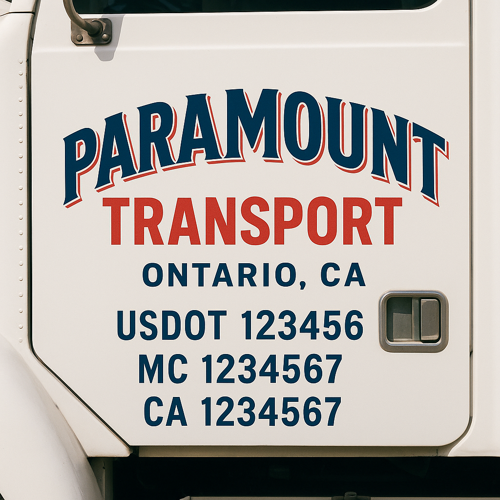 Custom Truck Door Lettering Sign Decal Sticker For Trucking, Businesses with City, State and USDOT, MC, GVW Truck Sign (2-Pack)