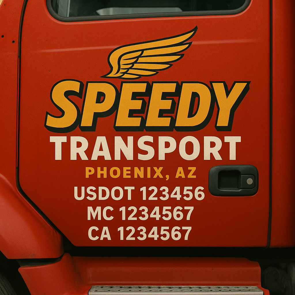 Custom Truck Door Lettering Sign Decal Sticker For Trucking, Businesses with City, State and USDOT, MC, GVW Truck Sign (2-Pack)