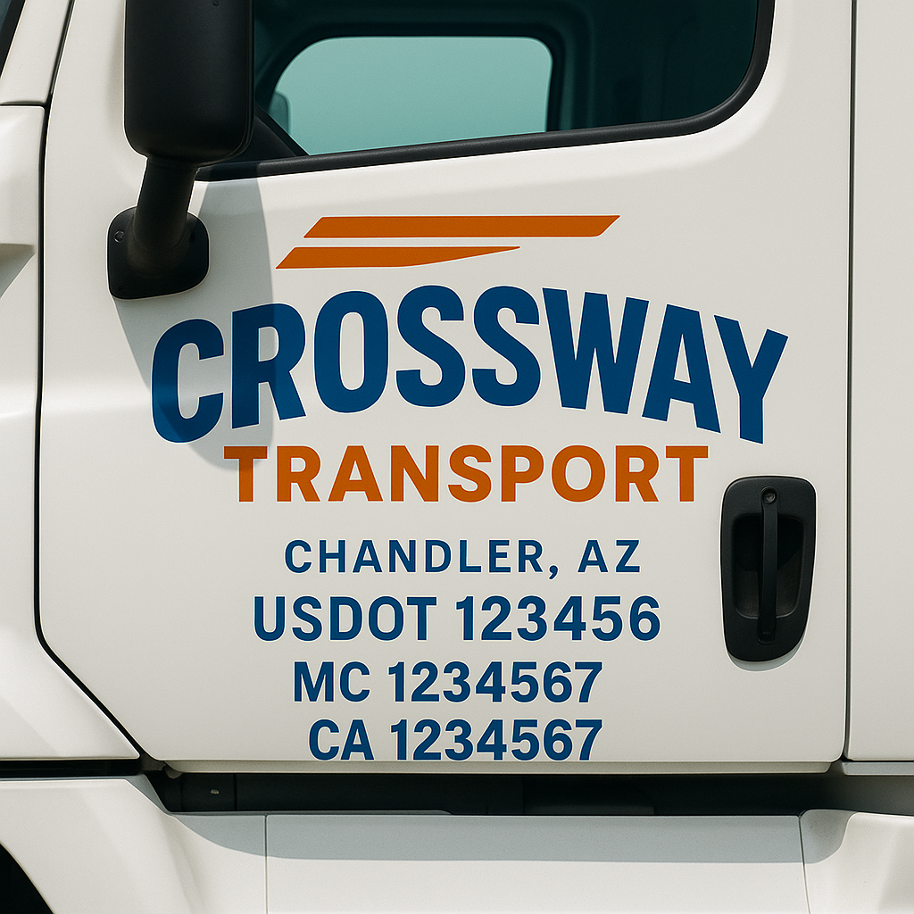 Custom Truck Door Lettering Sign Decal Sticker For Trucking, Businesses with City, State and USDOT, MC, GVW Truck Sign (2-Pack)