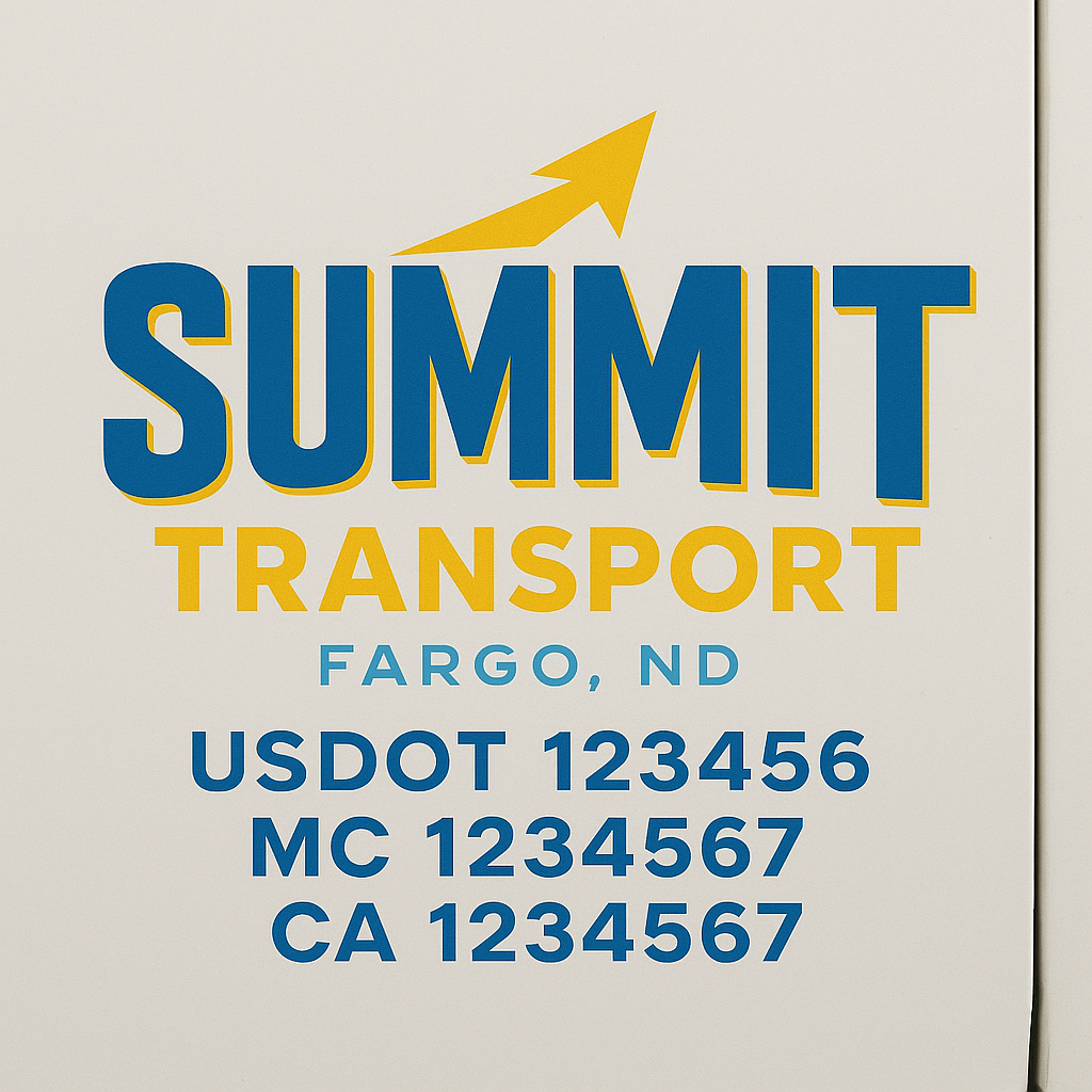 Custom Truck Door Lettering Sign Decal Sticker For Trucking, Businesses with City, State and USDOT, MC, GVW Truck Sign (2-Pack)