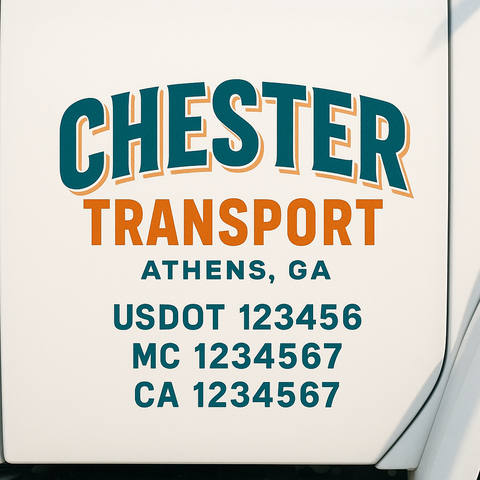 Custom Truck Door Lettering Sign Decal Sticker For Trucking, Businesses with City, State and USDOT, MC, GVW Truck Sign (2-Pack)