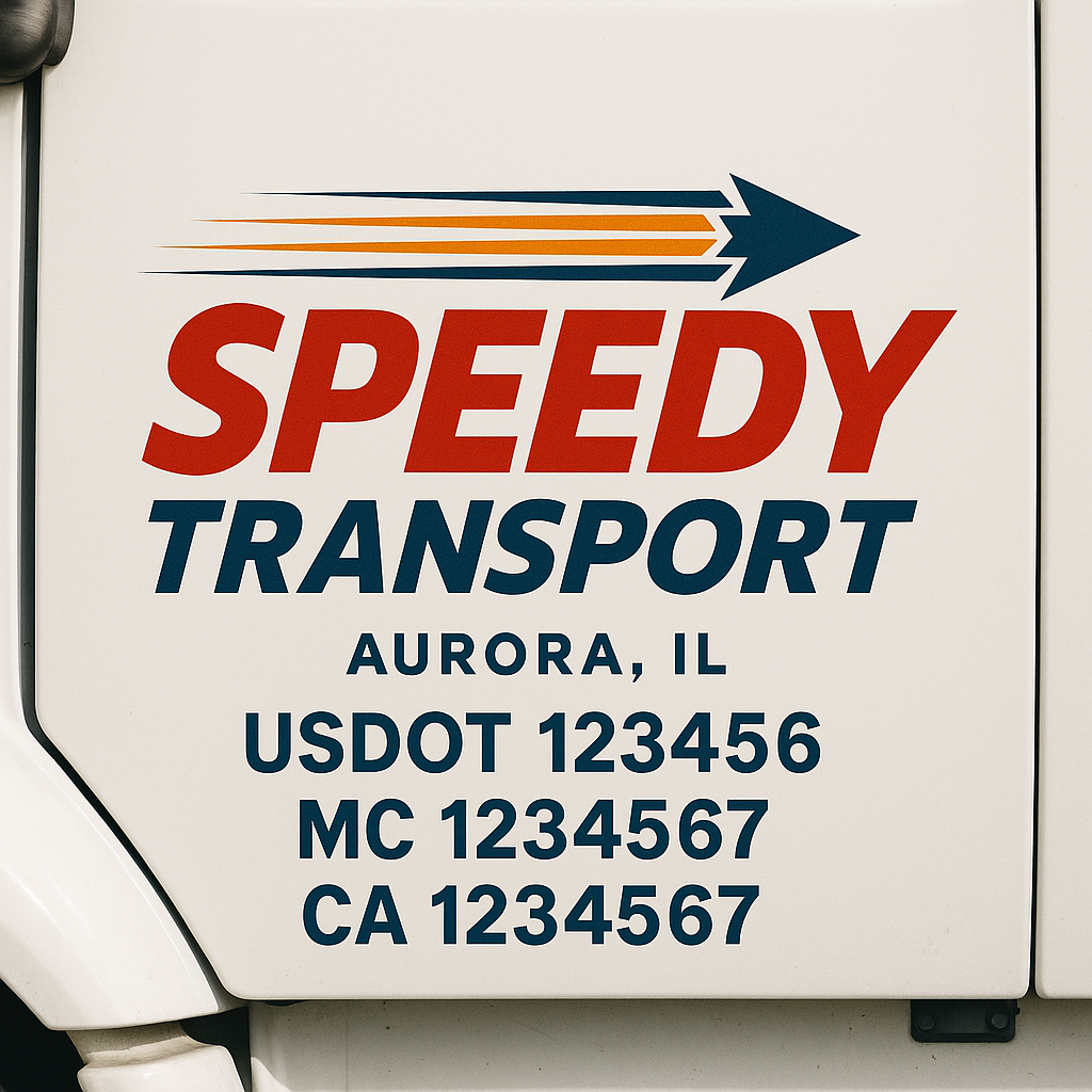 Custom Truck Door Lettering Sign Decal Sticker For Trucking, Businesses with City, State and USDOT, MC, GVW Truck Sign (2-Pack)