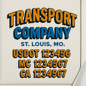 Custom Truck Door Lettering Sign Decal Sticker For Trucking, Businesses with City, State and USDOT, MC, GVW Truck Sign (2-Pack)