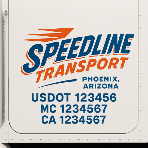 Custom Truck Door Lettering Sign Decal Sticker For Trucking, Businesses with City, State and USDOT, MC, GVW Truck Sign (2-Pack)