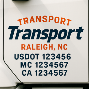 Custom Truck Door Lettering Sign Decal Sticker For Trucking, Businesses with City, State and USDOT, MC, GVW Truck Sign (2-Pack)