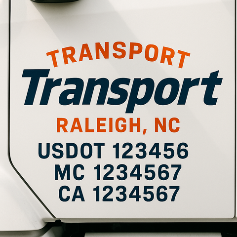 Custom Truck Door Lettering Sign Decal Sticker For Trucking, Businesses with City, State and USDOT, MC, GVW Truck Sign (2-Pack)
