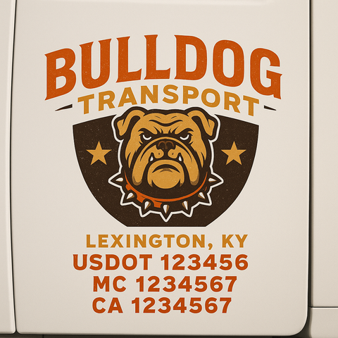 Custom Truck Door Lettering Sign Decal Sticker For Trucking, Businesses with City, State and USDOT, MC, GVW Truck Sign (2-Pack)
