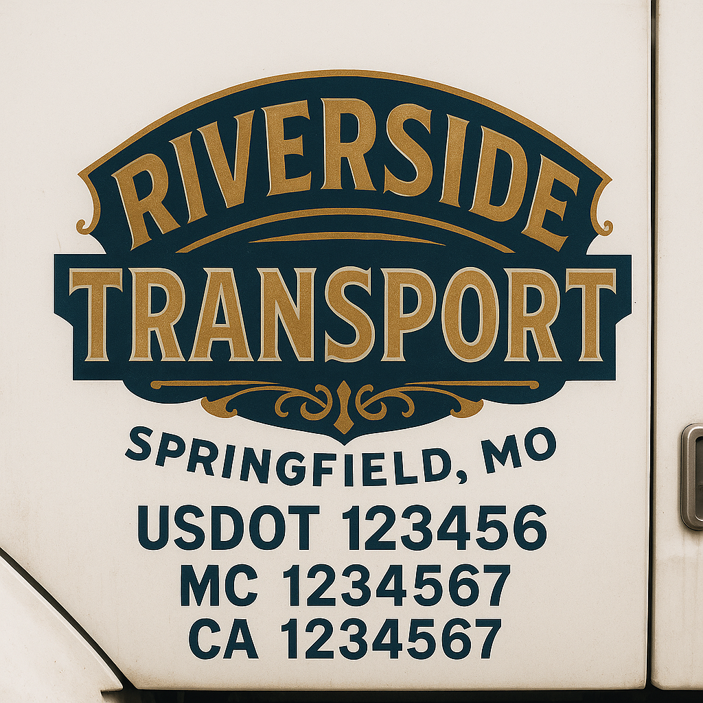 Custom Truck Door Lettering Sign Decal Sticker For Trucking, Businesses with City, State and USDOT, MC, GVW Truck Sign (2-Pack)