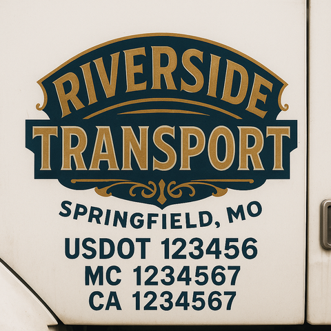 Custom Truck Door Lettering Sign Decal Sticker For Trucking, Businesses with City, State and USDOT, MC, GVW Truck Sign (2-Pack)