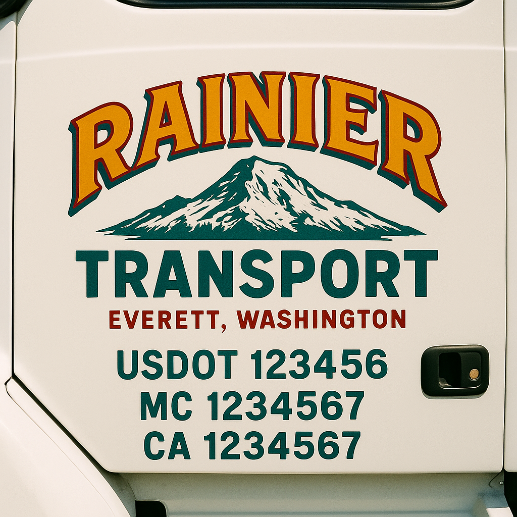 Custom Truck Door Lettering Sign Decal Sticker For Trucking, Businesses with City, State and USDOT, MC, GVW Truck Sign (2-Pack)