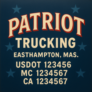 Custom Truck Door Lettering Sign Decal Sticker For Trucking, Businesses with City, State and USDOT, MC, GVW Truck Sign (2-Pack)