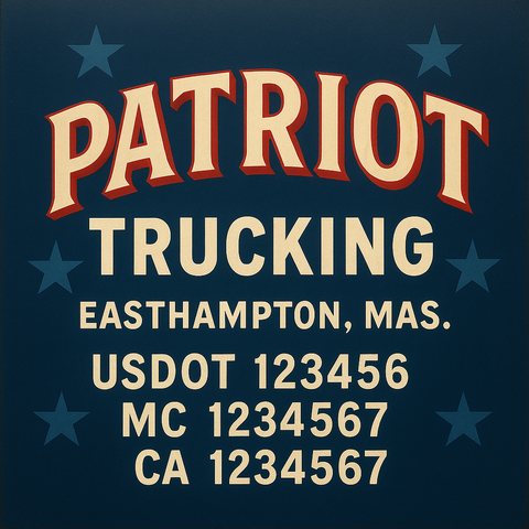 Custom Truck Door Lettering Sign Decal Sticker For Trucking, Businesses with City, State and USDOT, MC, GVW Truck Sign (2-Pack)