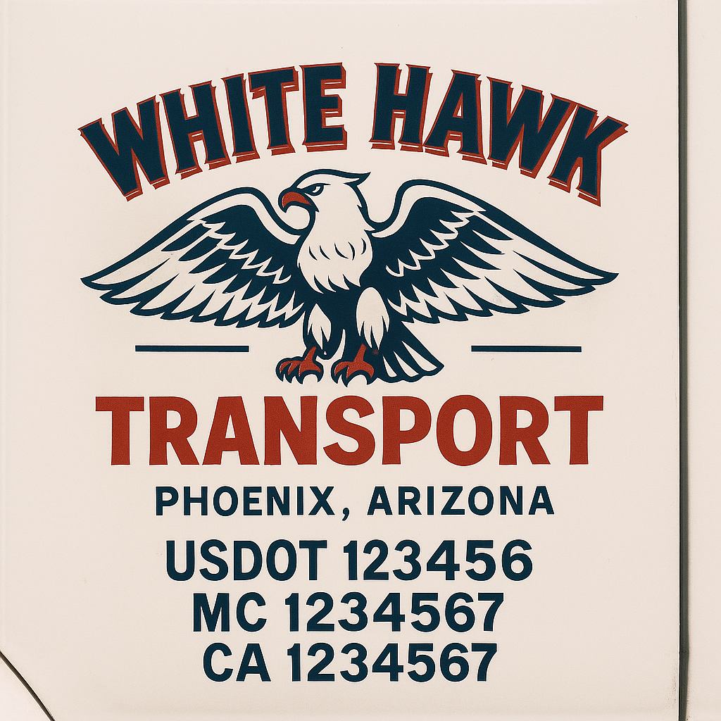 Custom Truck Door Lettering Sign Decal Sticker For Trucking, Businesses with City, State and USDOT, MC, GVW Truck Sign (2-Pack)
