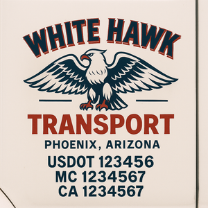 Custom Truck Door Lettering Sign Decal Sticker For Trucking, Businesses with City, State and USDOT, MC, GVW Truck Sign (2-Pack)