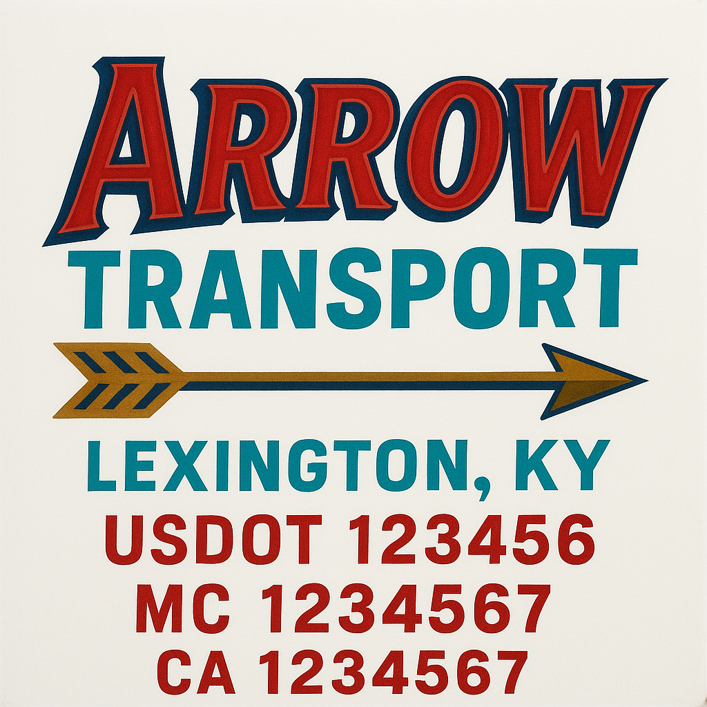 Custom Truck Door Lettering Sign Decal Sticker For Trucking, Businesses with City, State and USDOT, MC, GVW Truck Sign (2-Pack)