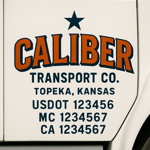 Custom Truck Door Lettering Sign Decal Sticker For Trucking, Businesses with City, State and USDOT, MC, GVW Truck Sign (2-Pack)