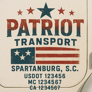 Custom Truck Door Lettering Sign Decal Sticker For Trucking, Businesses with City, State and USDOT, MC, GVW Truck Sign (2-Pack)
