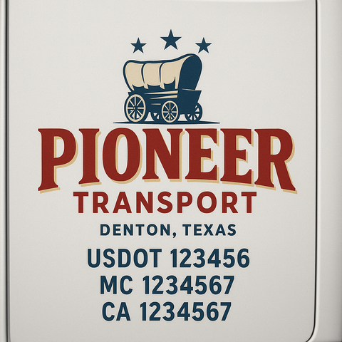 Custom Truck Door Lettering Sign Decal Sticker For Trucking, Businesses with City, State and USDOT, MC, GVW Truck Sign (2-Pack)