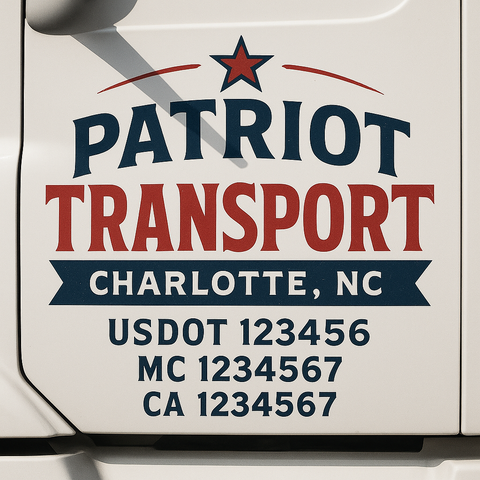 Custom Truck Door Lettering Sign Decal Sticker For Trucking, Businesses with City, State and USDOT, MC, GVW Truck Sign (2-Pack)