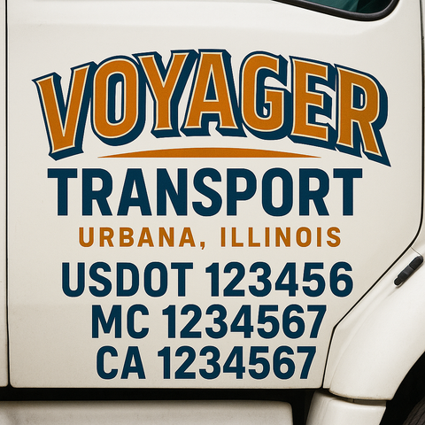 Custom Truck Door Lettering Sign Decal Sticker For Trucking, Businesses with City, State and USDOT, MC, GVW Truck Sign (2-Pack)