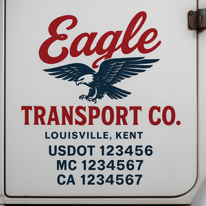 Custom Truck Door Lettering Sign Decal Sticker For Trucking, Businesses with City, State and USDOT, MC, GVW Truck Sign (2-Pack)