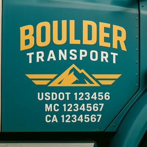 Custom Truck Door Lettering Sign Decal Sticker For Trucking, Businesses with City, State and USDOT, MC, GVW Truck Sign (2-Pack)